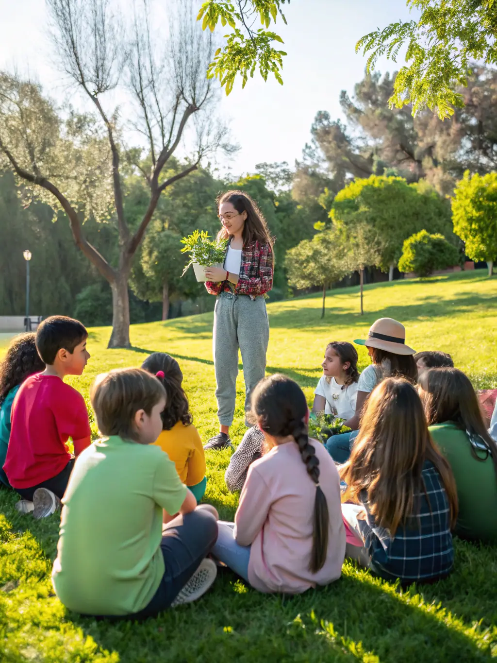 A group of students participating in an outdoor educational program, learning about local ecosystems and conservation efforts led by ASSOCIATION CAP ORNIS.